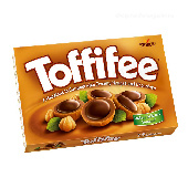 Шок. конфеты "Тоффифе" лесной орех/карамель/нуга/шоколад 125г