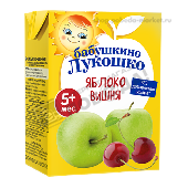 Сок "Бабушкино лукошко" яблочно-вишневый осветл. б/с 200мл т/п с 5 мес.