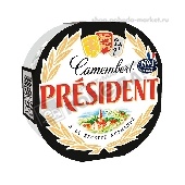 Сыр мягкий "Камамбер" с белой плесенью 45% 125г Президент