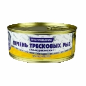 Печень тресковых рыб "Ультрамарин" по-мурмански 240г ж/б