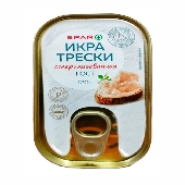 Икра трески "СПАР" стерилизованная 120г ж/б ключ