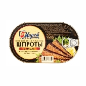 Шпроты "5 Морей" в масле из салаки 1сорт 175г ж/б Продуктгарант