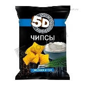Чипсы пшеничные "5Д" сметана и лук 90г