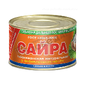Сайра "Примрыбснаб" тихоокеанская натур. с д/м 250г ж/б