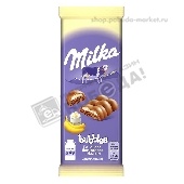 Шоколад "Милка" Баблс молочный пористый с бананово-йогуртной начинкой 92г