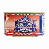 Семга "Пищевик" натуральная 240г ж/б ключ