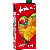 Напиток сокосодержащий "Любимый" 0,95л Апельсиновое манго