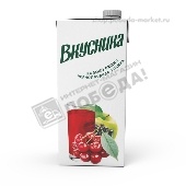 Напиток сокосодержащий "Вкусника" 0,95л Яблоко, вишня, черноплод. рябина