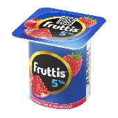 Продукт йогуртный "Фруттис" Сливочное лакомство 5% 115г гранат/малина п/ст