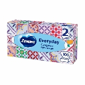 Салфетки д/лица "Земма/Зева " 100шт Эвридей 2сл. (кор.)