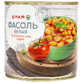 Фасоль "СПАР" белая в т/с 400г ж/б