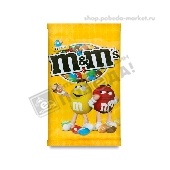 Драже "M&M" с арахисом и молочным шоколадом в разноцвет. глазури 80г Марс
