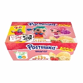 Творог "Растишка" 3,5% 6*45г земляника/дыня вкус банан. морож. п/ст с 3 лет