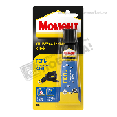 Клей прозрачный гель "Момент" 30г блистер