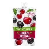 Ягода протертая б/сахара "Сибирская ягода" вишня/арония 250г д/п Сава