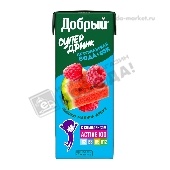 Напиток сокосодержащий "Добрый" Актив Кид Дринк 0,2л яблоко-малина-арбуз