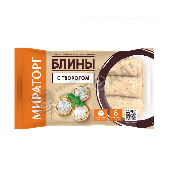 Блины "Мираторг" с творогом 360г (лоток)
