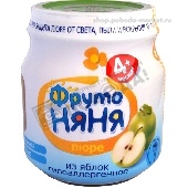 Пюре "Фруто Няня" яблоко 100г ст/б с 4 мес.