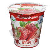 Йогурт фруктовый "Лужайкино" 2,5% 290г клубника п/ст
