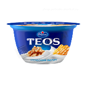 Йогурт "Греческий Теос" 2% 140г п/ст грецкий орех-мед Савушкин