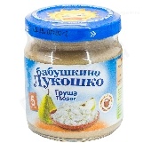 Пюре "Бабушкино лукошко" груша/творог 100г ст/б с 5 мес.