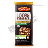 Шоколад "Победа" Чаржед темный б/сахара с цельн. фундуком 90г
