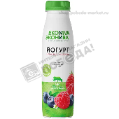 Йогурт "Эконива" питьевой 2,5% 300г черника-малина п/б