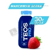Коктейль молочный "Теос ПРО" ультрапаст. 330г клубника бут.