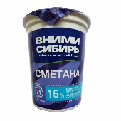 Сметана "ВНИМИ-Сибирь" 15% 300г п/ст