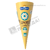 Мороженое "Пломбир кедровый" 65г рожок вафельный Гроспирон