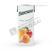 Напиток сокосодержащий "Вкусника" 0,2л Абрикос, персик, яблоко