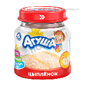 Пюре "Агуша" цыпленок 80г ст/б с 6 мес.