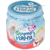Пюре "Фруто Няня" мясо цыплят 80г ст/б с 6 мес.