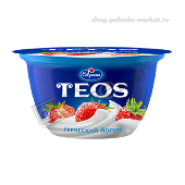 Йогурт "Греческий Теос" 2% 140г п/ст клубника Савушкин