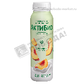 Биойогурт "АктиБио" питьевой 1,5% 260г яблоко/персик б/сахара бут.