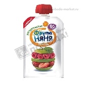 Десерт "Фруто Няня" яблоко-клубника-малина 90г д/п с 6 мес.