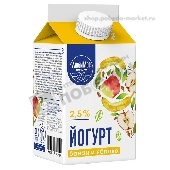 Йогурт "ЛюбиМо" Пребиотик 2,5% 450г банан-яблоко п/п