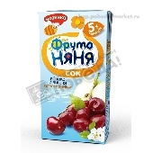 Сок "Фруто Няня" яблоко/вишня осветленный 200мл т/п с 5 мес.