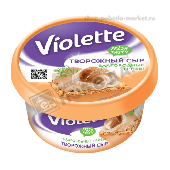 Сыр творожный "Виолетта" 70% 140г благородные грибы п/ст Карат