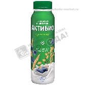 Биойогурт "АктиБио" питьевой 1,6% 260г черника/5 злаков/семена льна бут.