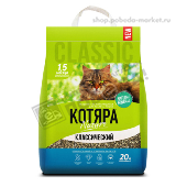 Наполнитель "Котяра" комкующ. Классический минерал.10л